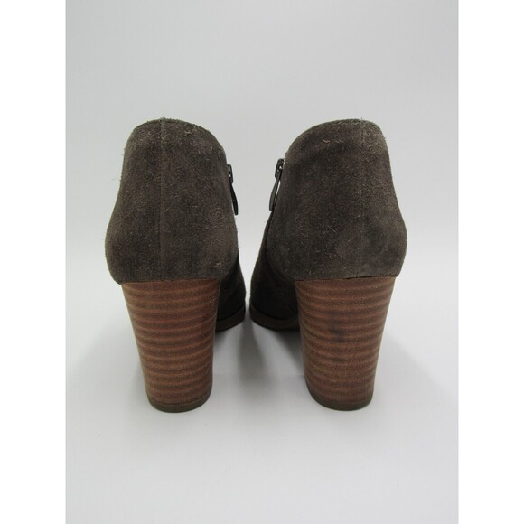 Franco Sarto Women’s Destiny Suede Woven Ankle Booties Size 9 Gray Heeled - Picture 6 of 16